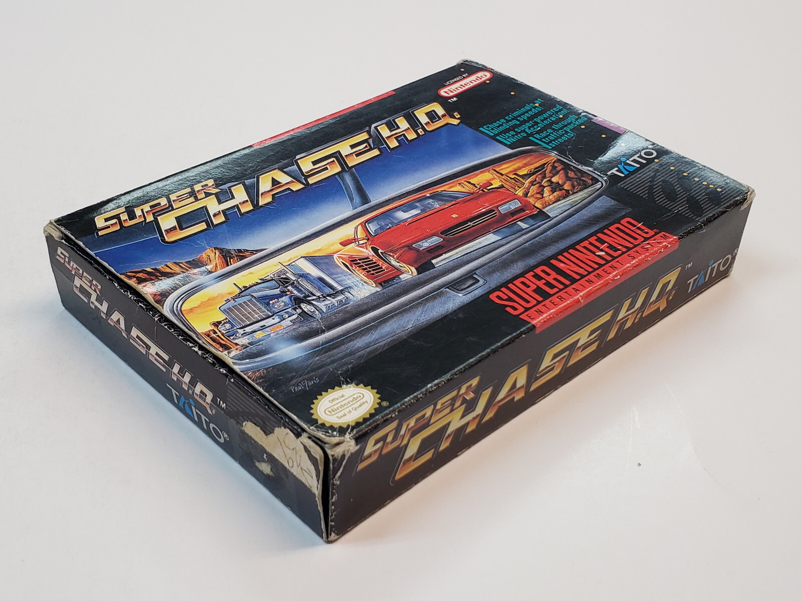 Super Chase HQ H.Q. Super Nintendo Box Only *(No Game,No Manual) *wear