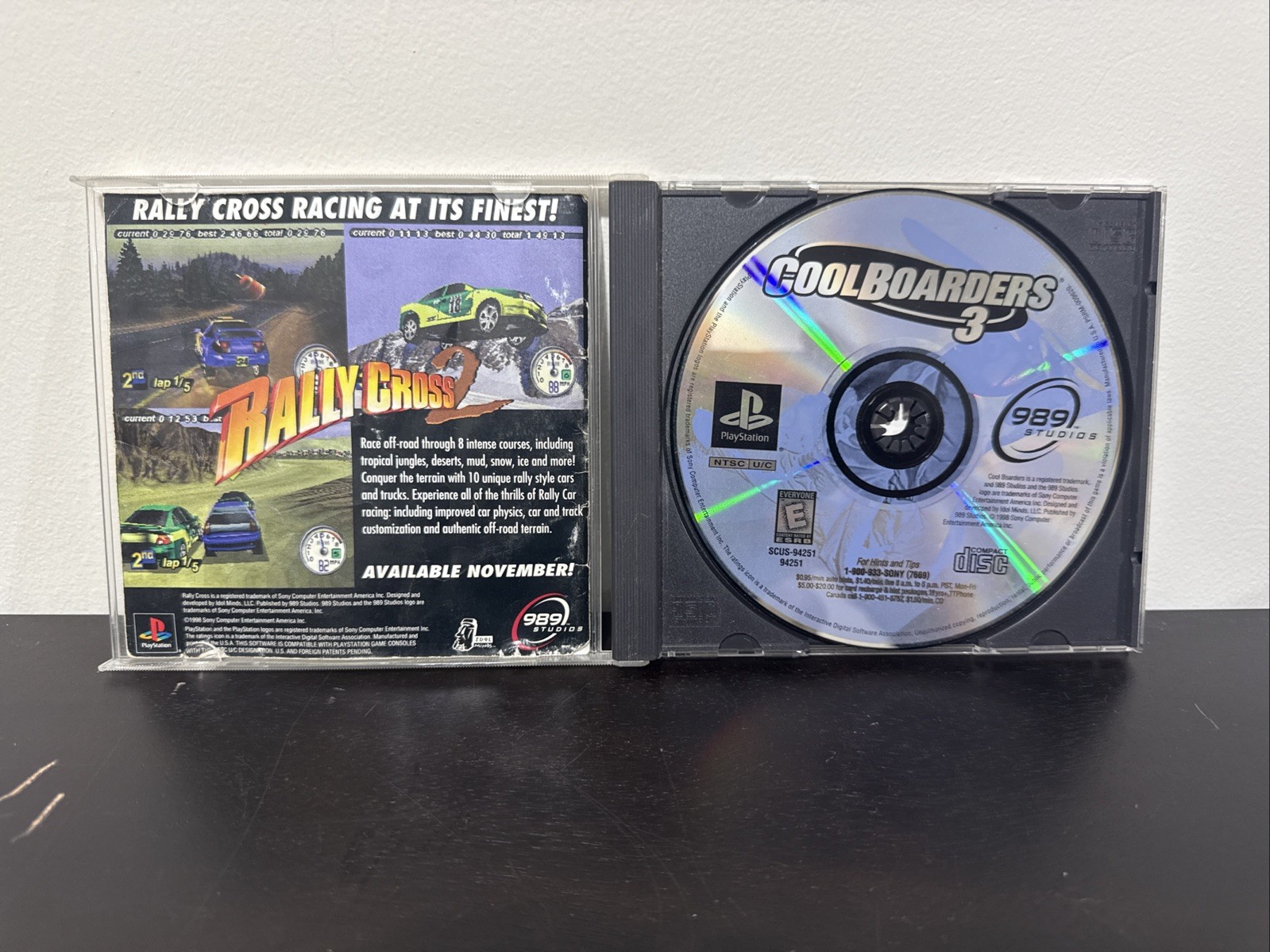 Cool Borders 3 (Sony PlayStation 1, 1998) PS1 W Manual Black Label