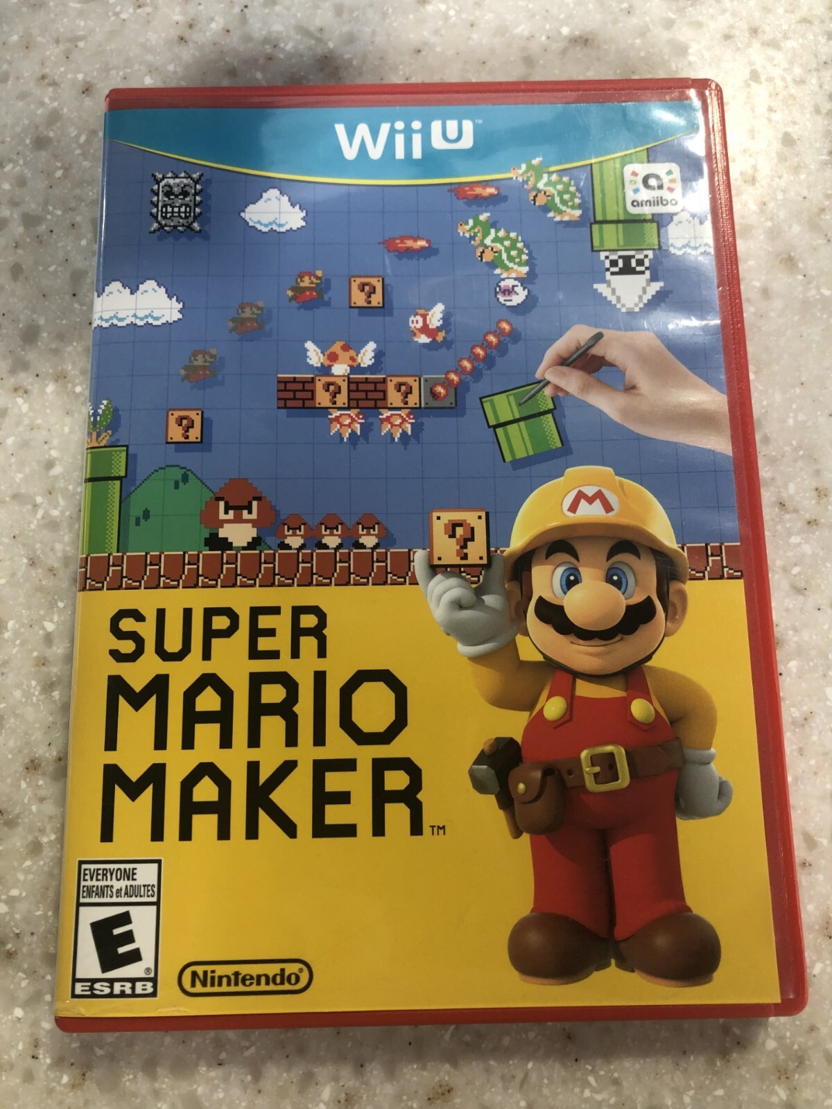 SUPER MARIO MAKER WII U NINTENDO WIIU WII U GAME & CASE NES HQ