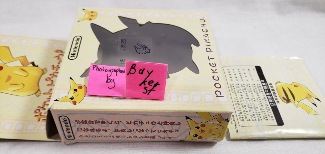 Pocket Pikachu Yellow Black White COMPLETE Box Virtual Pet Pedometer MPG Japan