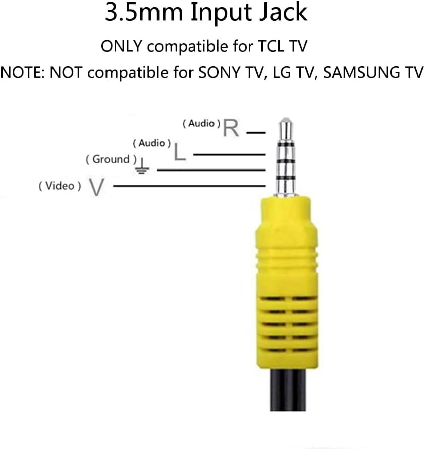 RCA to 3.5mm AV Adapter for TCL TV – Connect DVD, Game Consoles Effortlessly