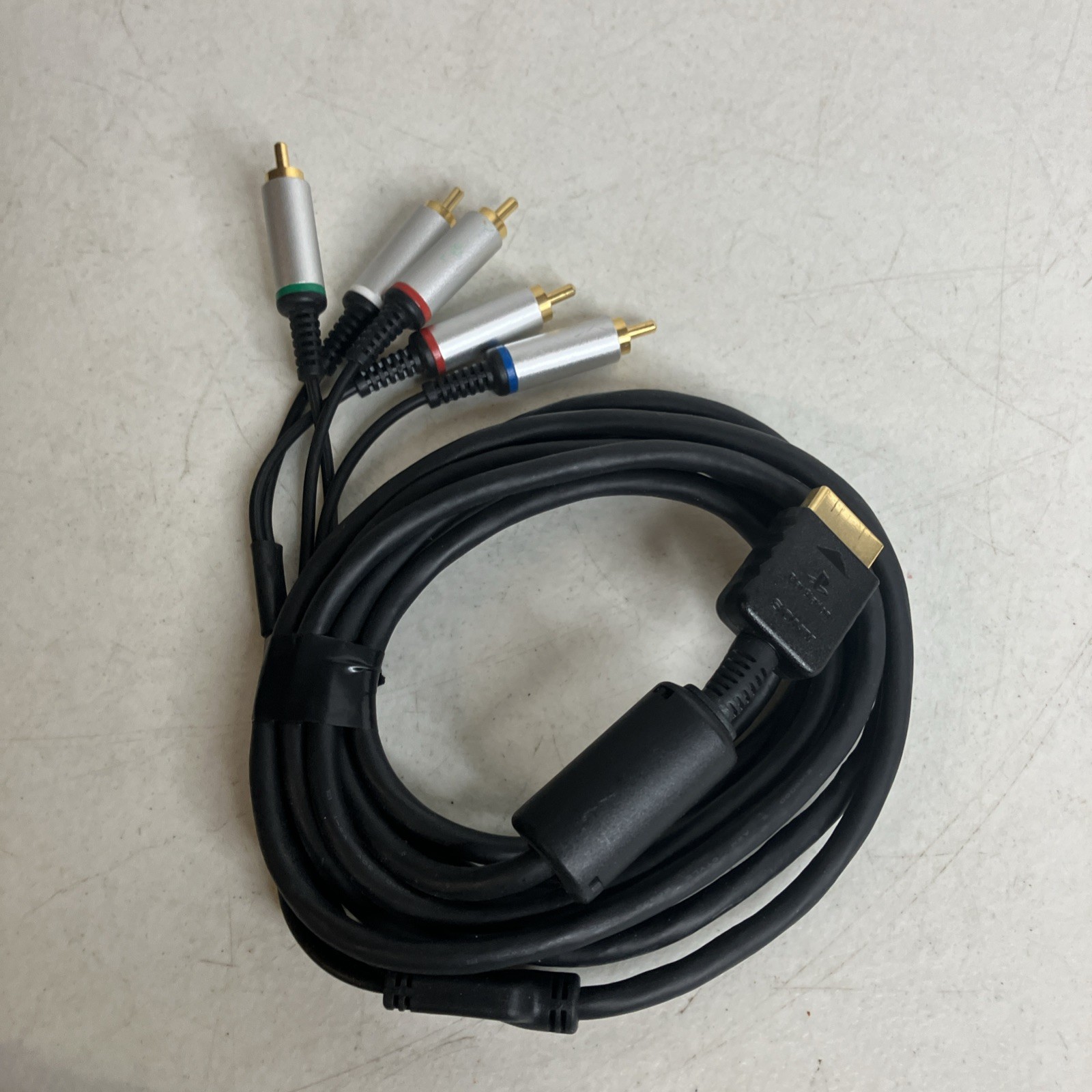 OFFICIAL GENUINE SONY PLAYSTATION PS COMPONENT AV CABLE 5-RCA Gold Tip