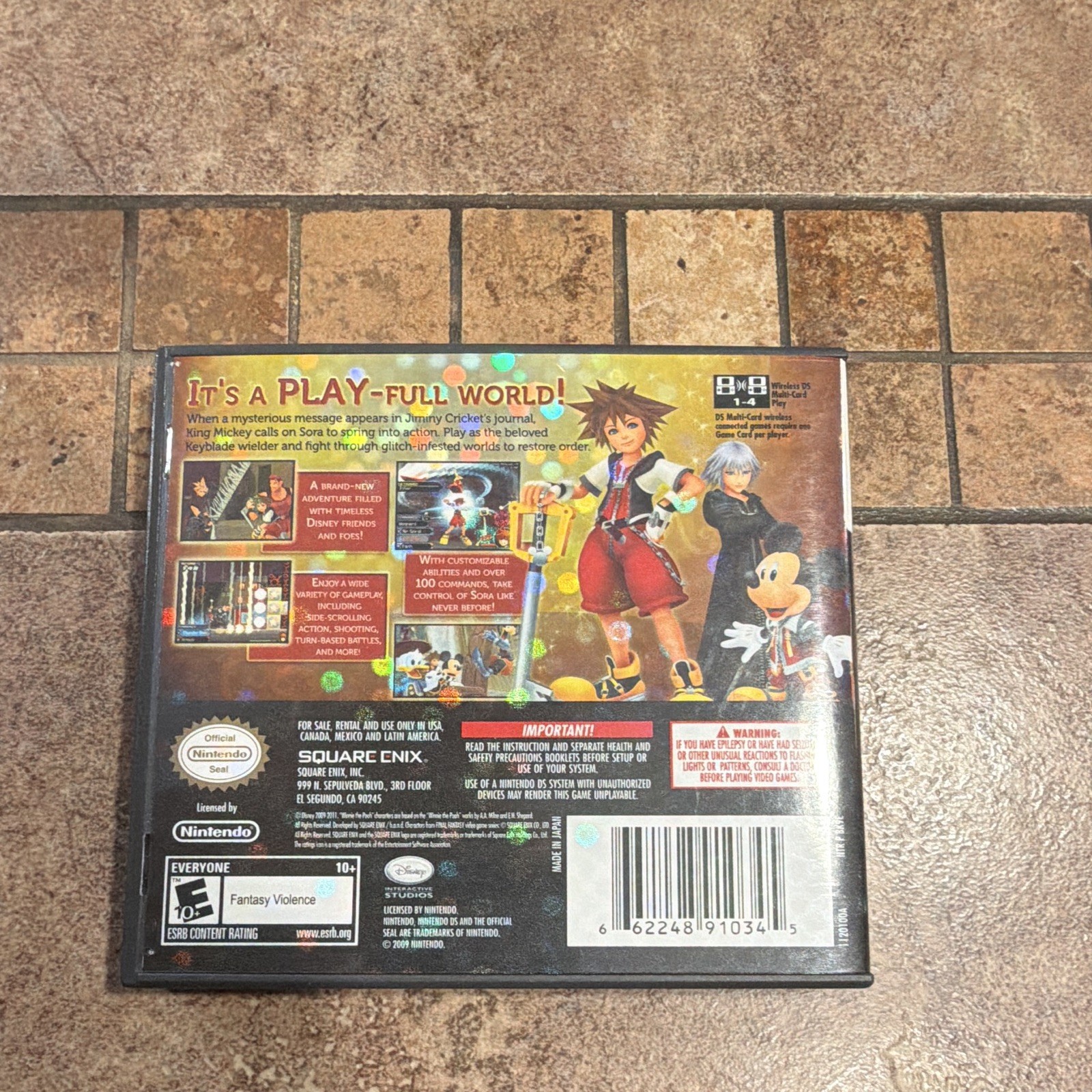 Square Enix Kingdom Hearts Re:coded Nintendo DS Game, Manual Included NTSC-U/C