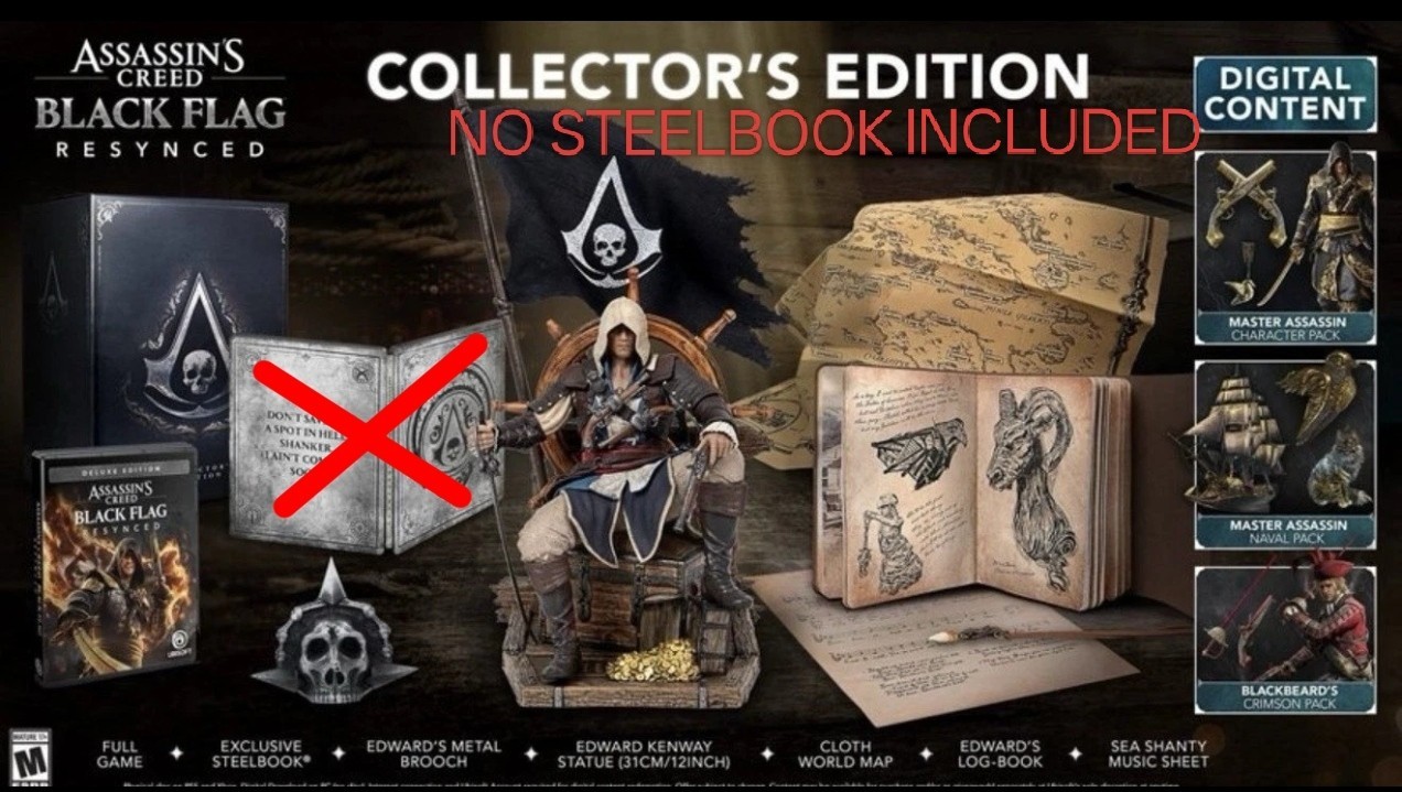 Assassin’s Creed Black Flag Resynced Collector’s Edition NO STEELBOOK!
