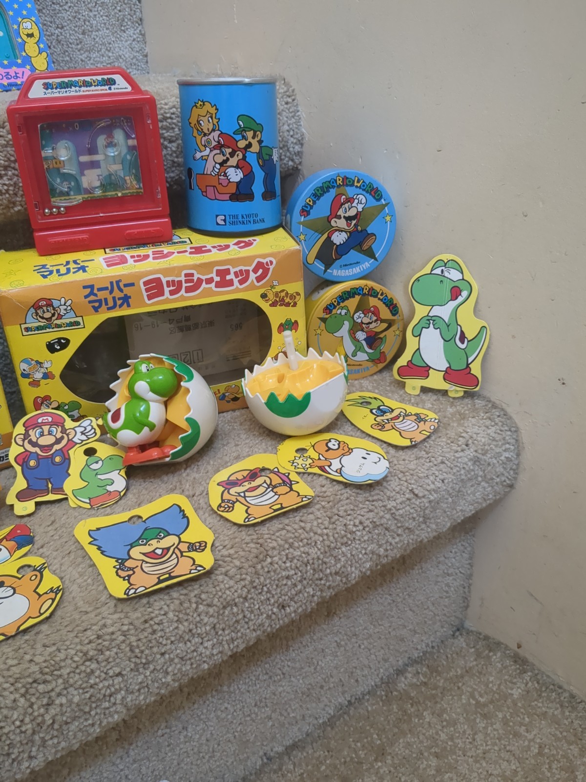 Rare Super Mario World HUGE Figure Toy Set Nintendo 1991 Yoshi Bowser Peach