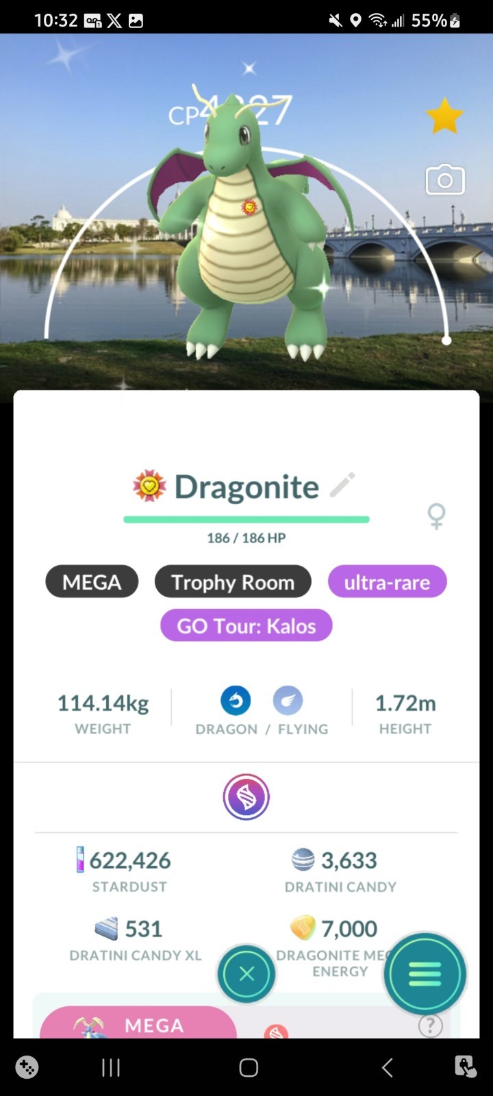 Shiny Dragonite Taiwan (50 + 3 Moves) Pokemon Go 20k Dust