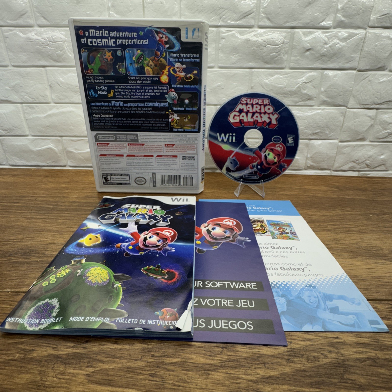 Super Mario Galaxy (Nintendo Wii, 2007) CIB Tested Working Free Shipping