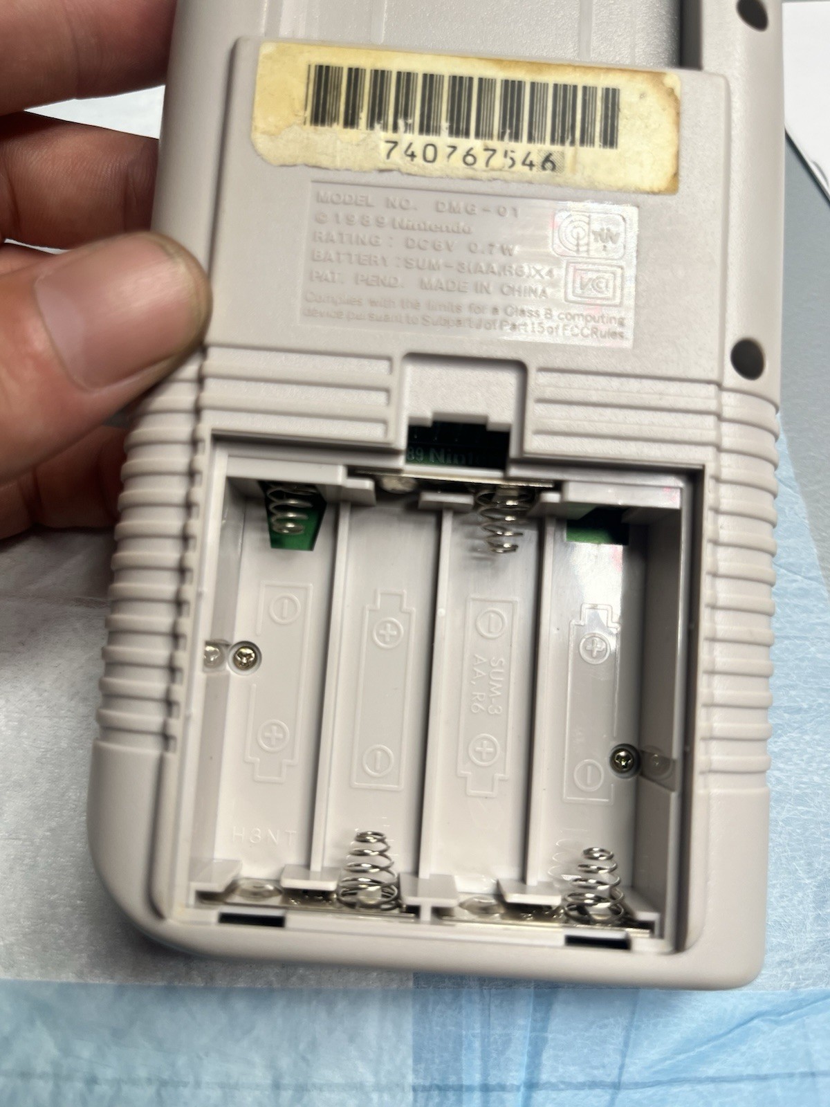 Original Nintendo Gameboy Console With Game ALL ORIGINAL For Parts-repair DMG-01
