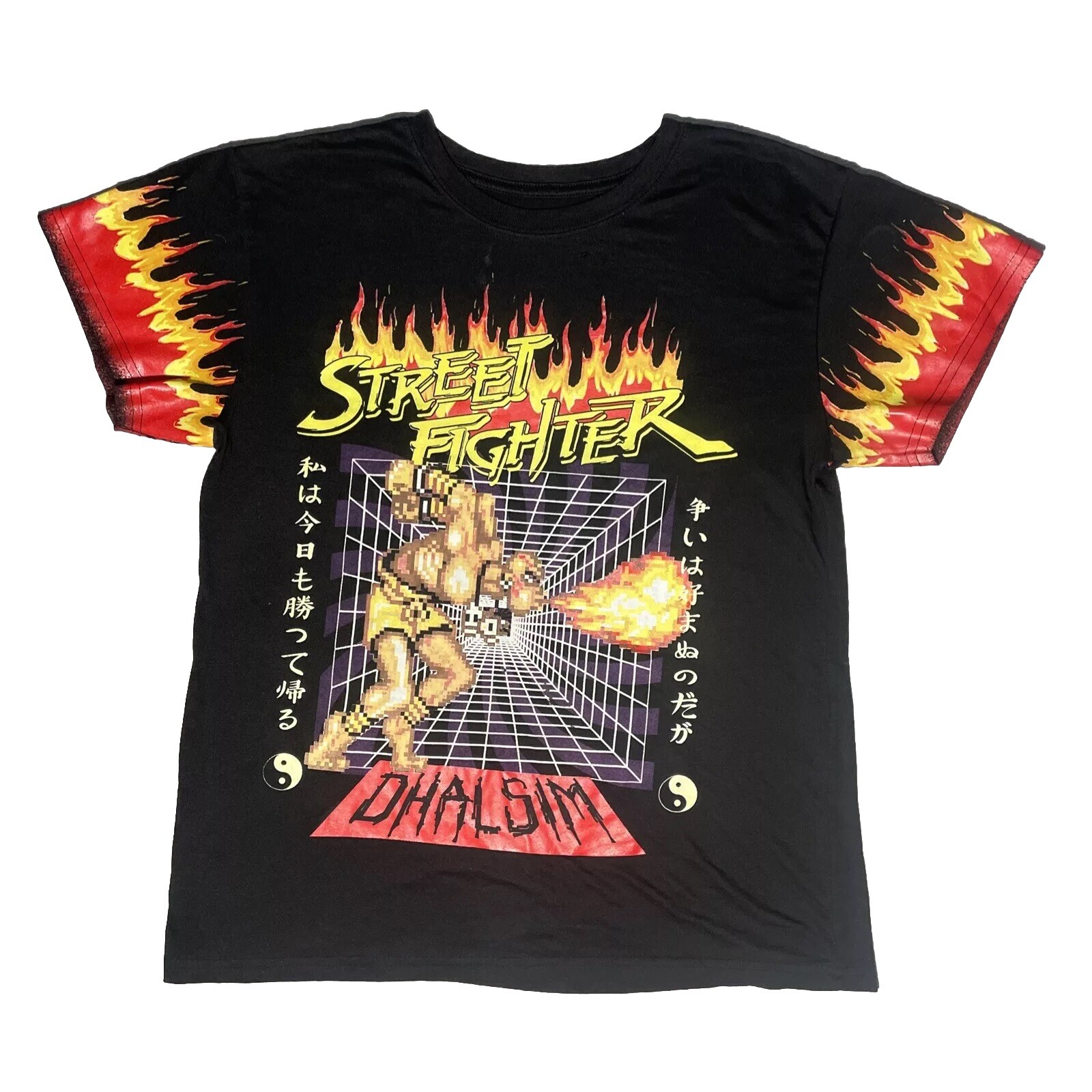 Men’s Street Fighter Dhalsim T Shirt Black Medium