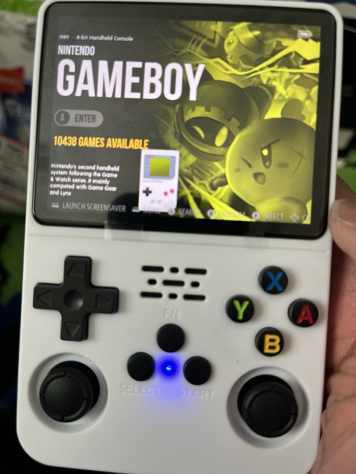 R36S Handheld Game Console 128GB White 640×480 USB Multi-Platform Gamepad