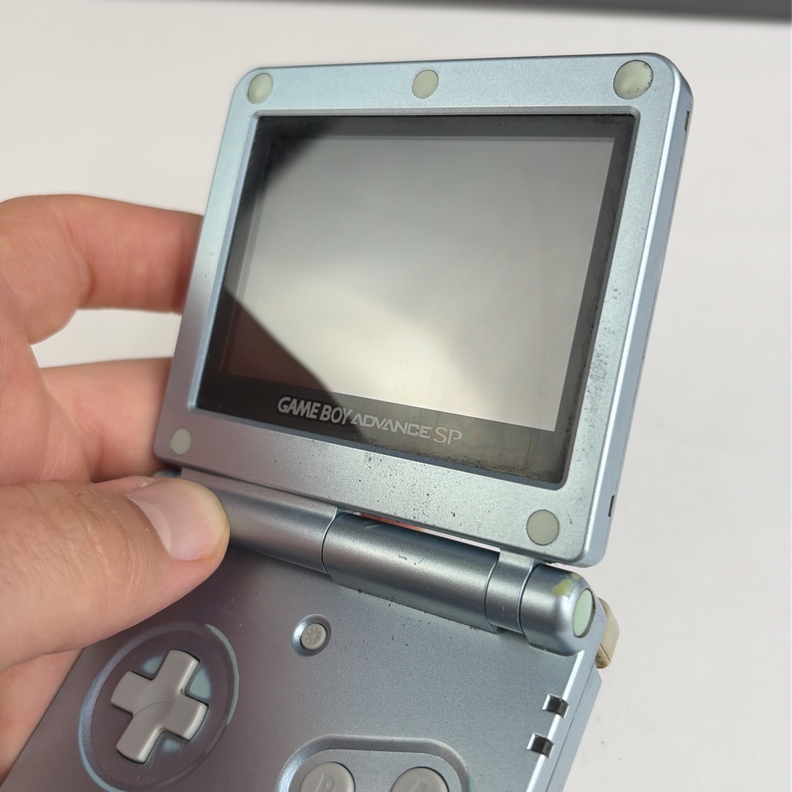 For Repair! Nintendo Game Boy Advance SP Has 101 Pearl Blue GBA SP – US Model