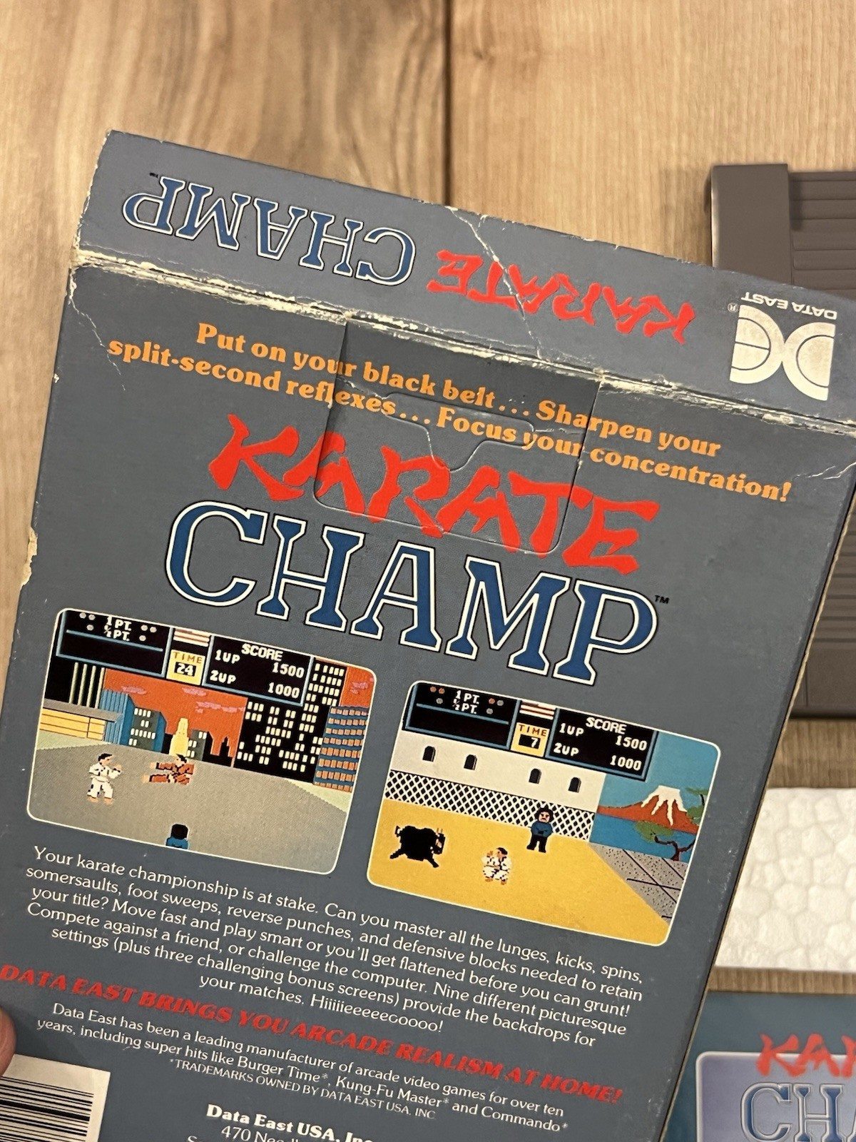 Karate Champ (Nintendo NES, 1986) CIB Complete 5-Screw w/ Hangtab Tested