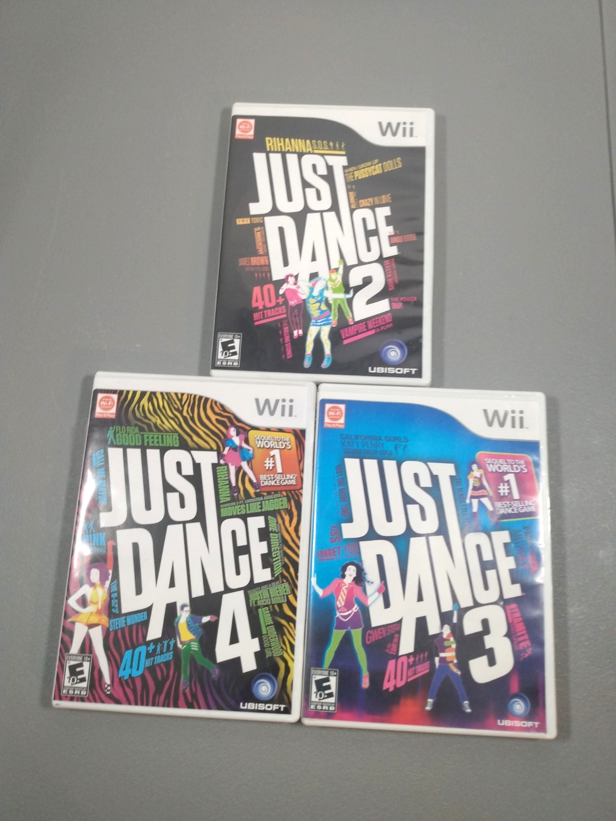 Just Dance 2, 3 & 4 (Nintendo Wii Lot Of 3 Games) CIB Complete with Manuals