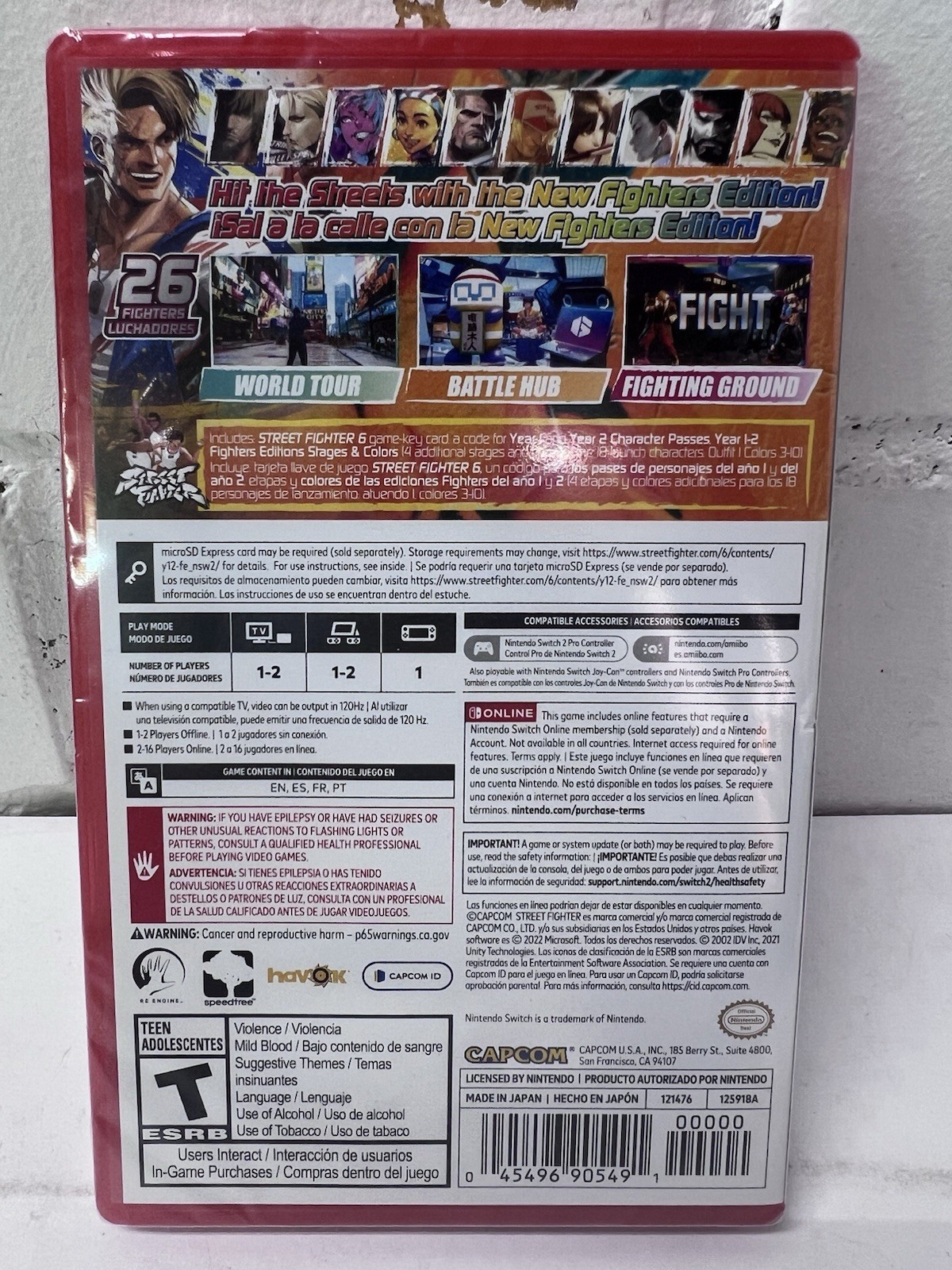 Street Fighter 6 Year 1-2 Fighters Edition Switch 2 NEW/SEALED Fast Free Ship!!