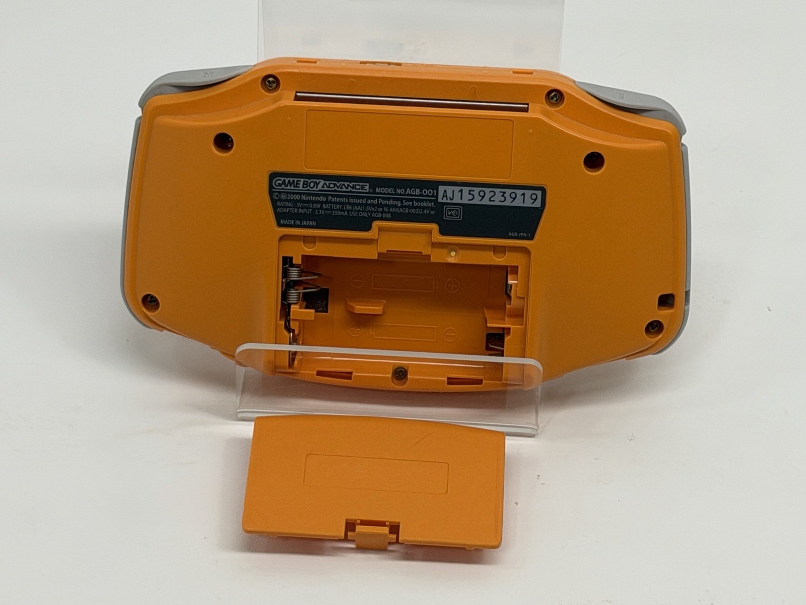 Nintendo GameBoy Advance GBA Orange Spice AGB-001 Console Tested Working