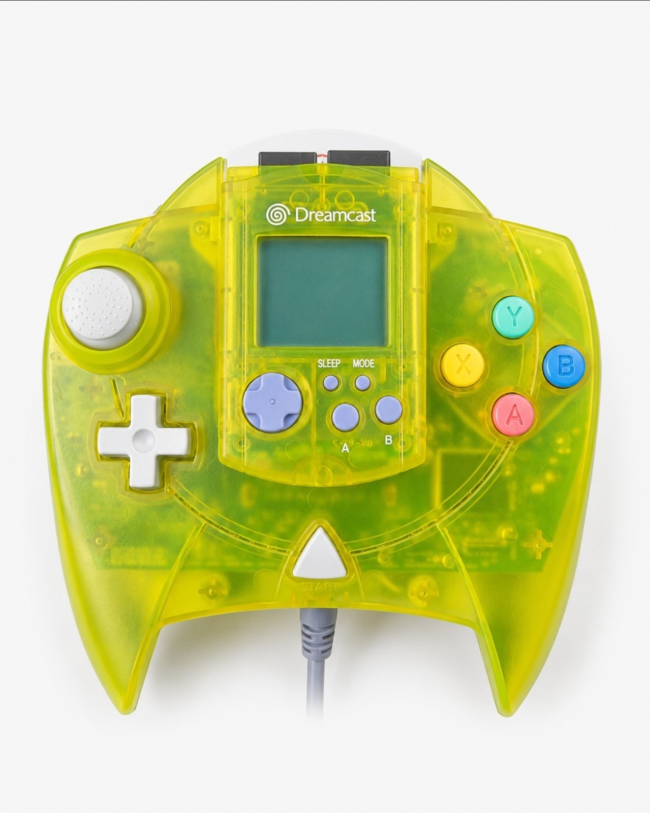 Sega Dreamcast Translucent Yellow Controller & VMU Working Same Day Shipping