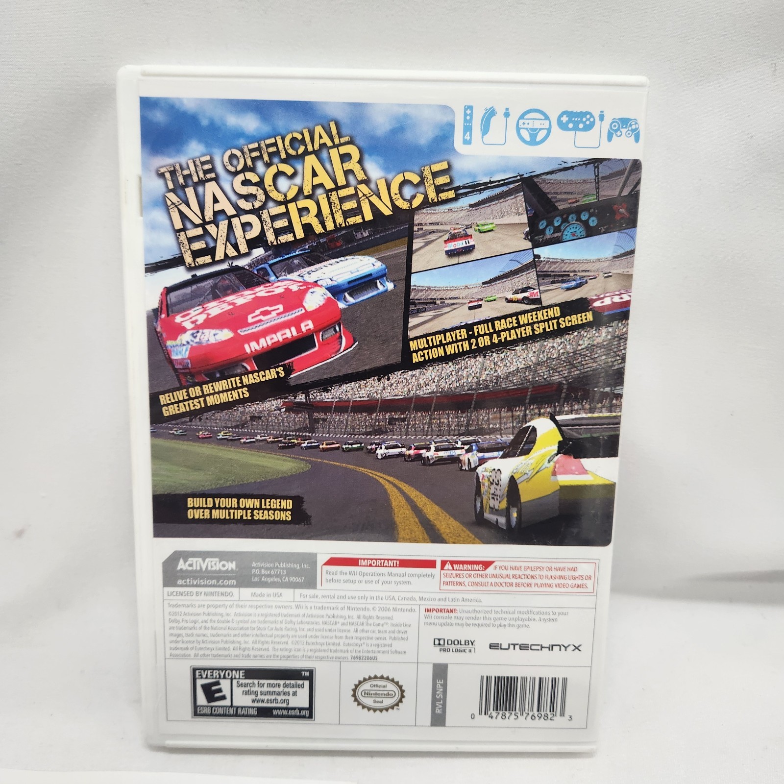 NASCAR The Game: Inside Line Nintendo Wii 2012 Racing Track Cars Cracked Case