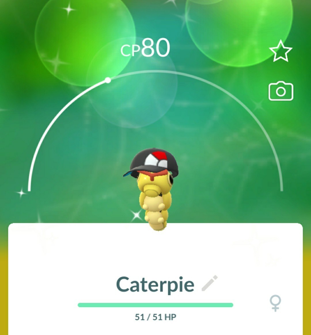 Pokemon Trade Go – Shiny Caterpie PokeBall Hat | Registered