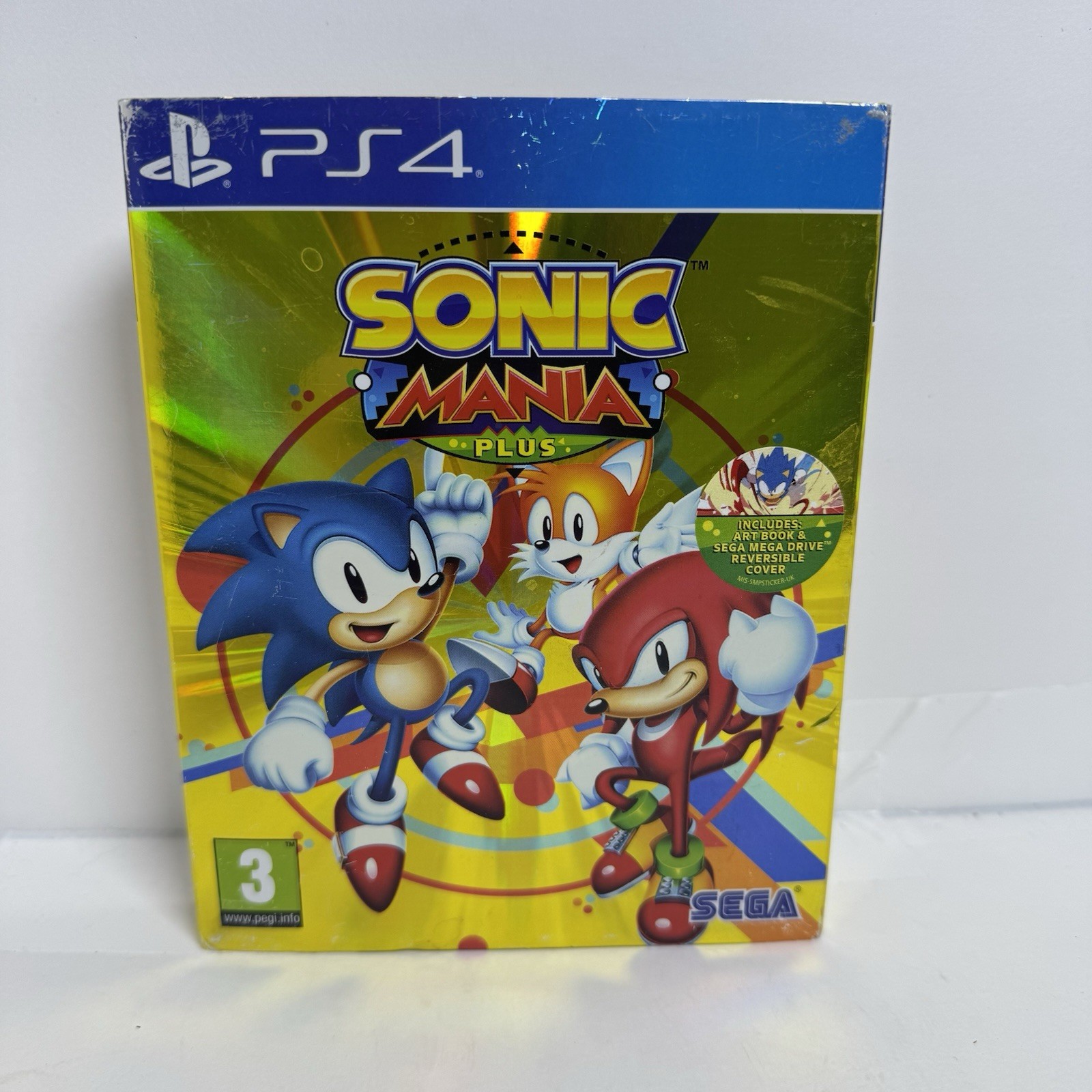 Sonic Mania Plus With Sleeve, Reversible Cover and Art Book PS4 Tested