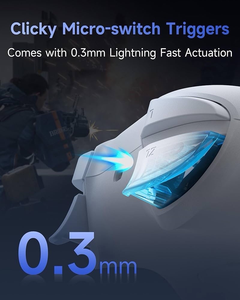 EasySMX S10 Wireless Gaming Controller Nintendo Switch 2 PC iOS Android White