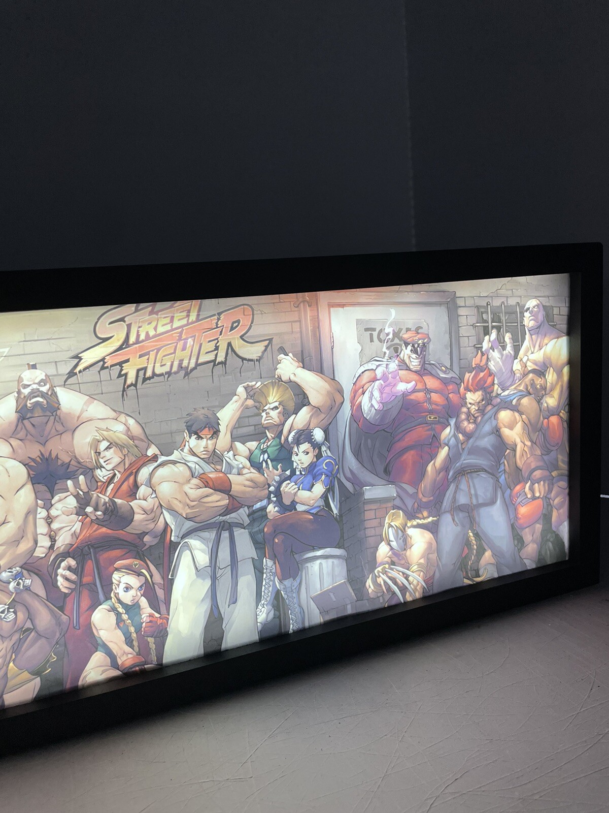 Street Fighter Backlit Sign 7.75×28.5” Wall Light Promo Replica Display Marquee