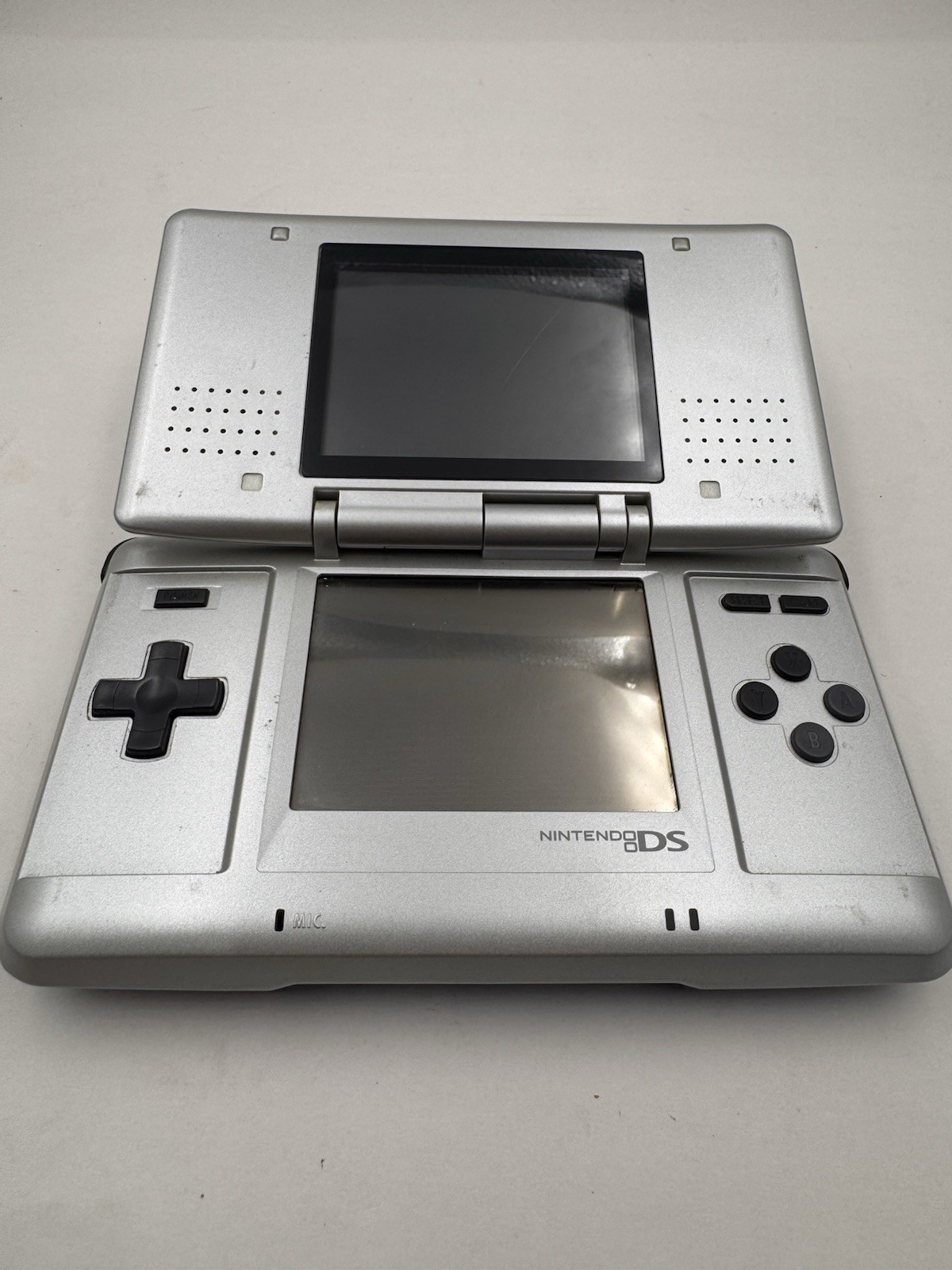 Nintendo DS Original NTR-001 Platinum + 2 Games Bundle Tested w/ Stylus