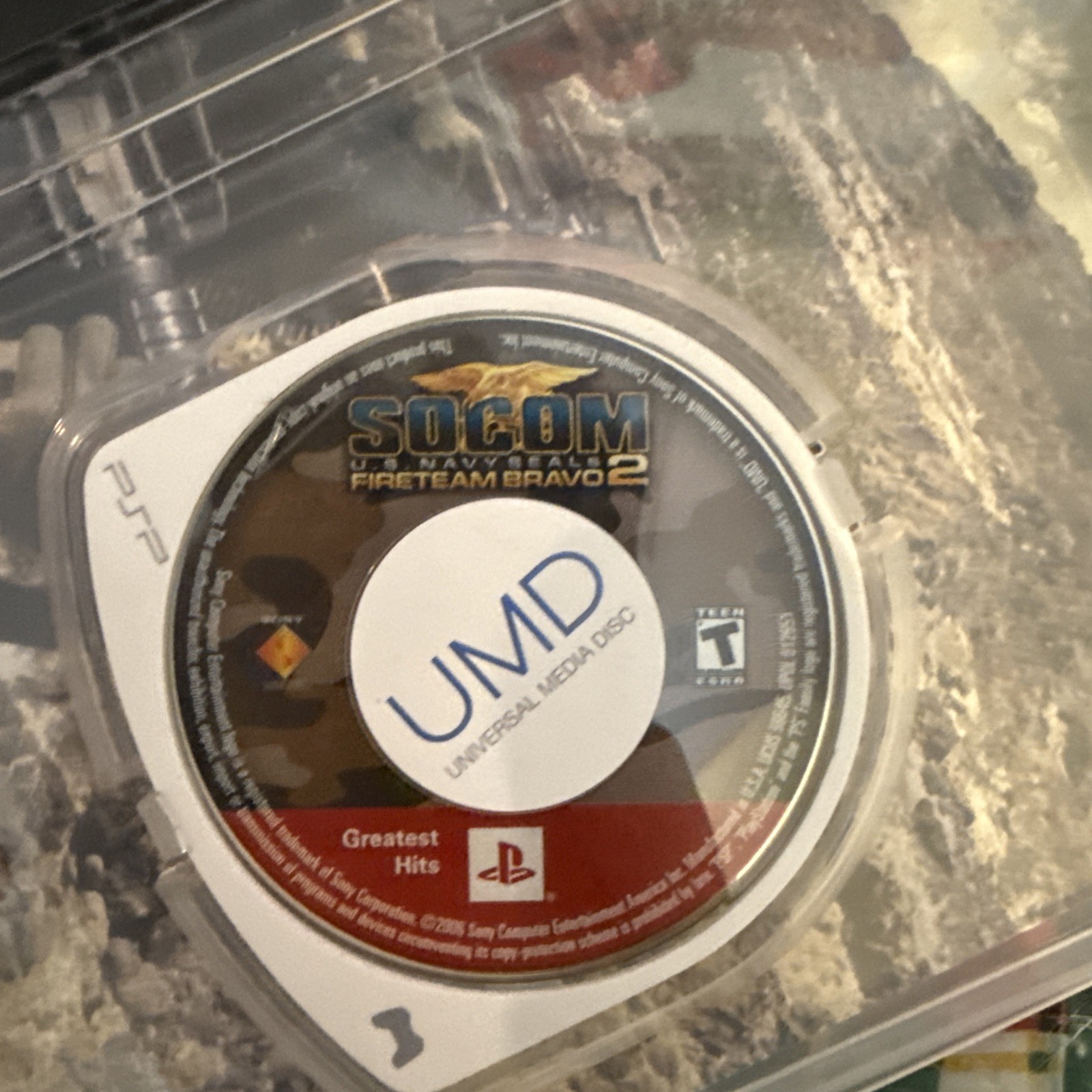 SOCOM US Navy Seals Fireteam Bravo 2 Sony PSP 2005 Video Game Great Condition