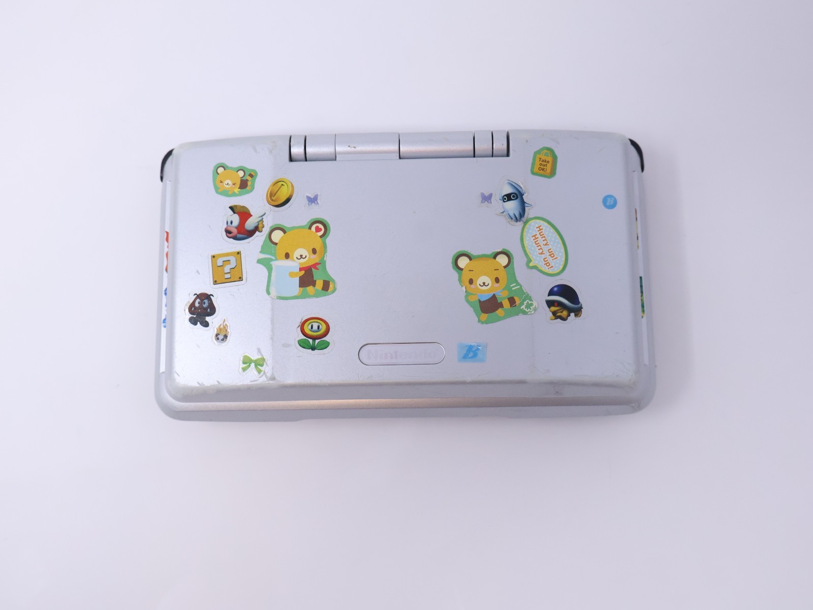 Nintendo DS Handheld Console Tested Working Titanium Silver w/ Charger & Stylus
