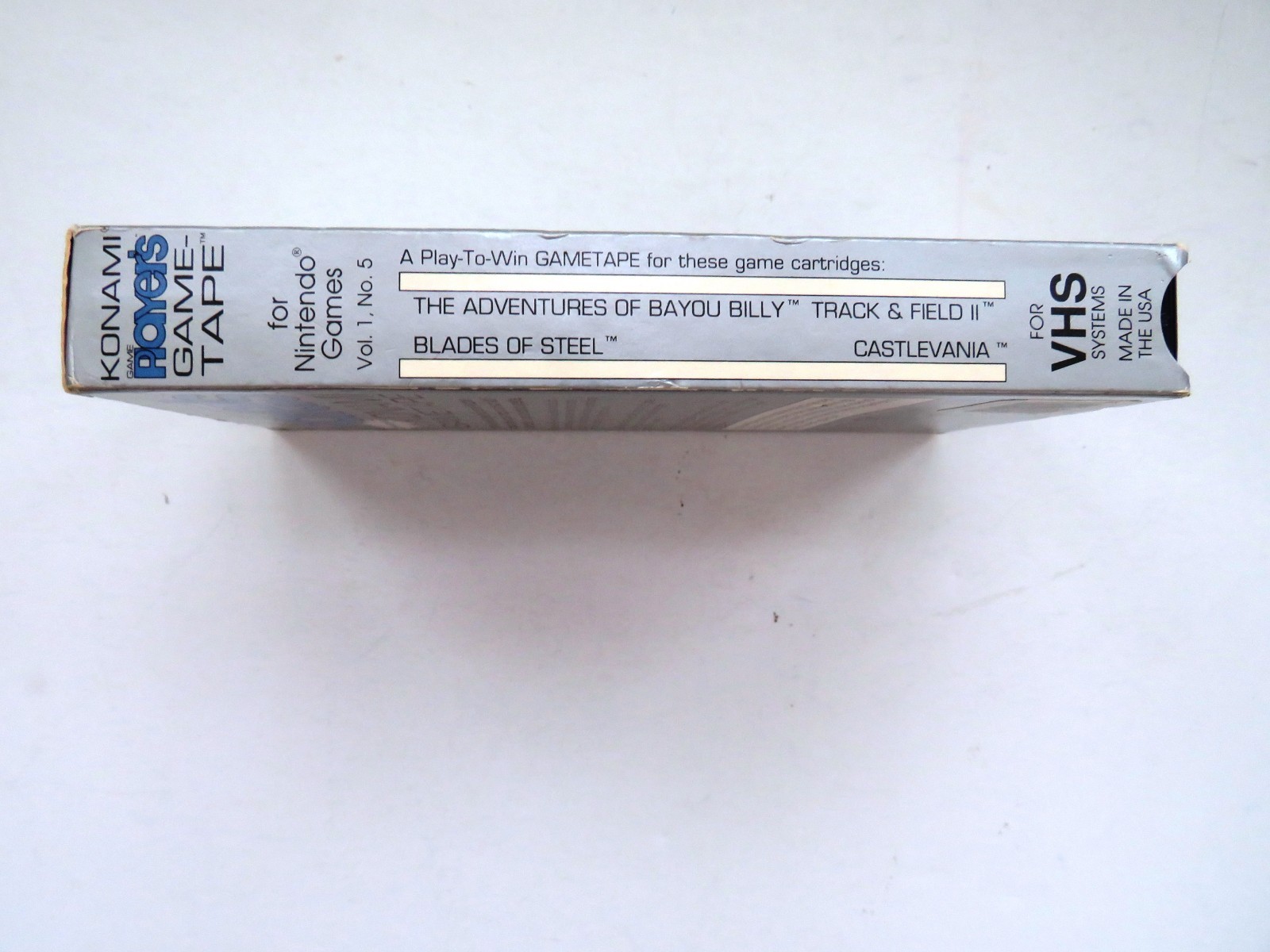 Game Players Game Tape – KONAMI – VHS Vol 1 No 5 Castlevania Blades of Steel