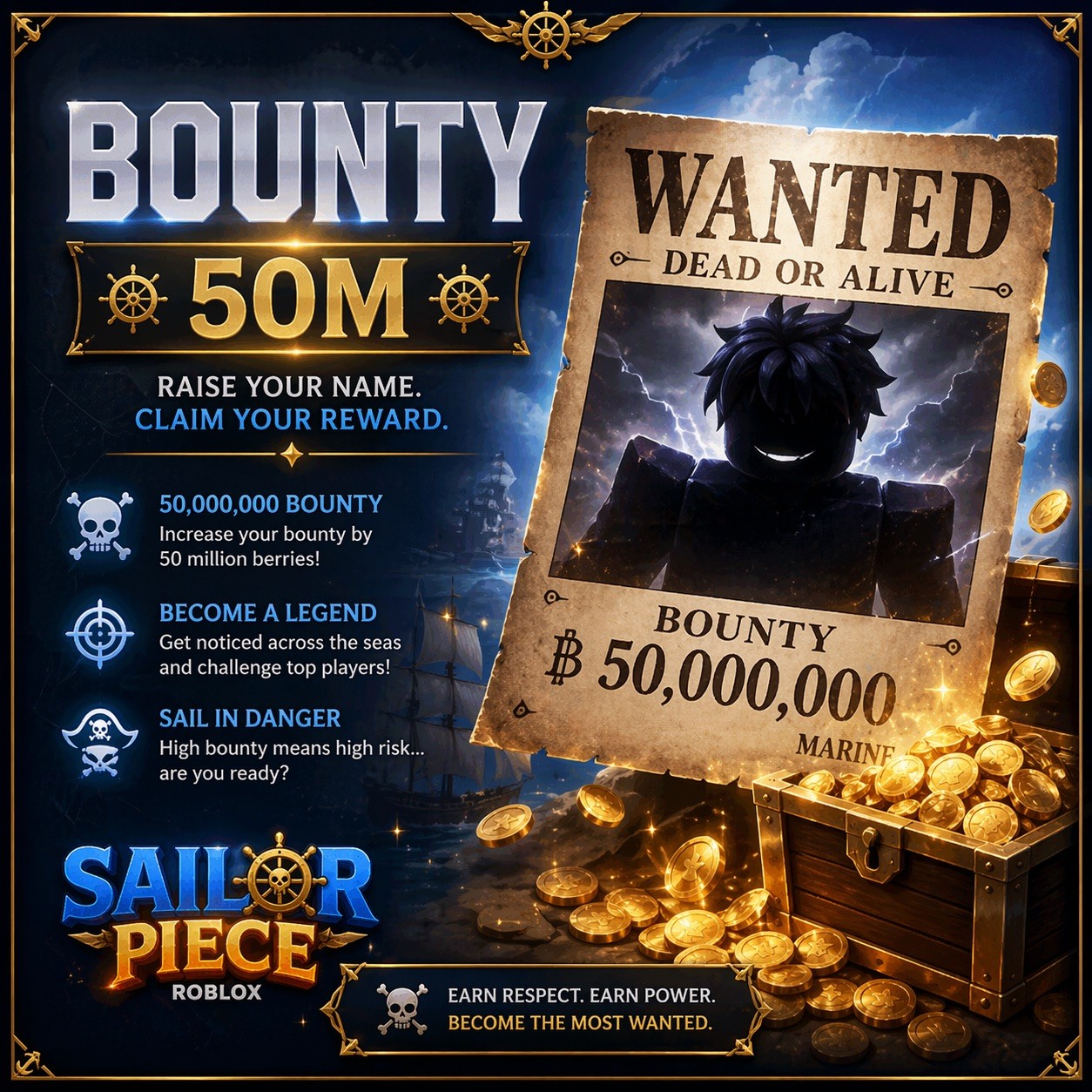50M Bounty | Sailor Piece | Cheap & Fast