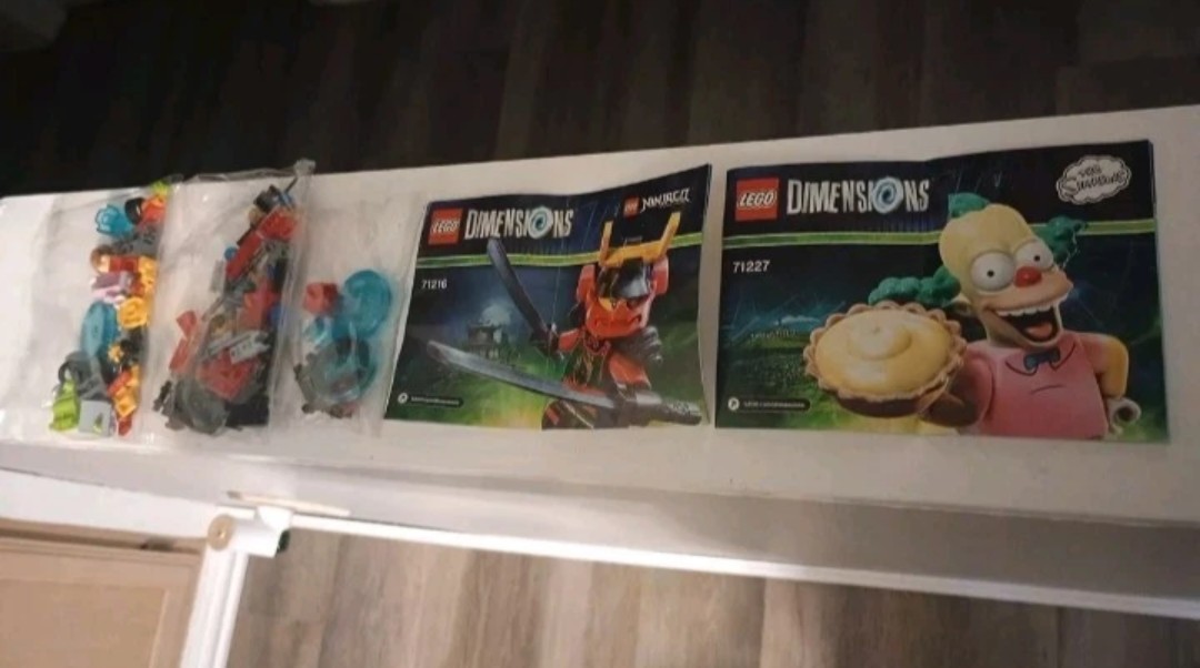 LEGO DIMENSIONS COMBO KRUSTY SIMPSONS 71227 & NYA NINJAGO 71216 Packs New No Box