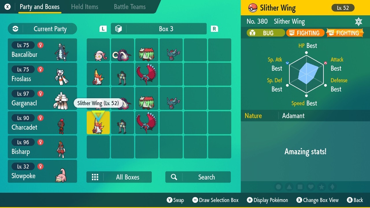 Non-Shiny Slither Wing 6IV Lv52 Adamant Volcarona Paradox Pokemon Scarlet Violet