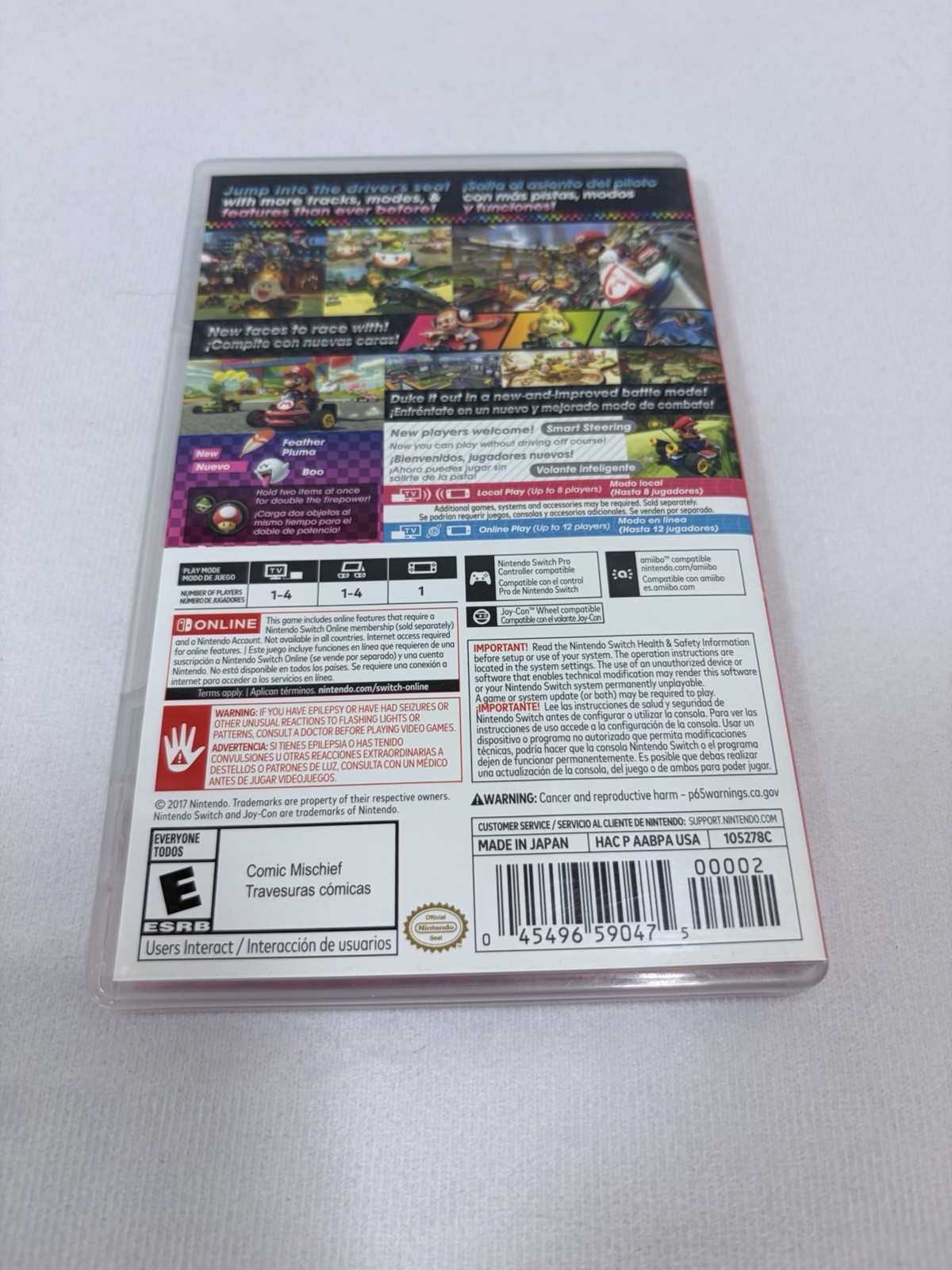 Game And Case Mario Kart 8 Deluxe – Nintendo Switch CIB Tested Working
