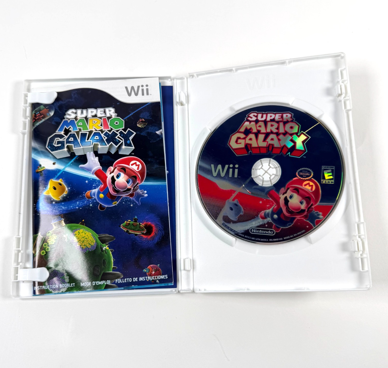 Super Mario Galaxy – Nintendo Wii 2007 – CIB Case and Manual – Tested & Works