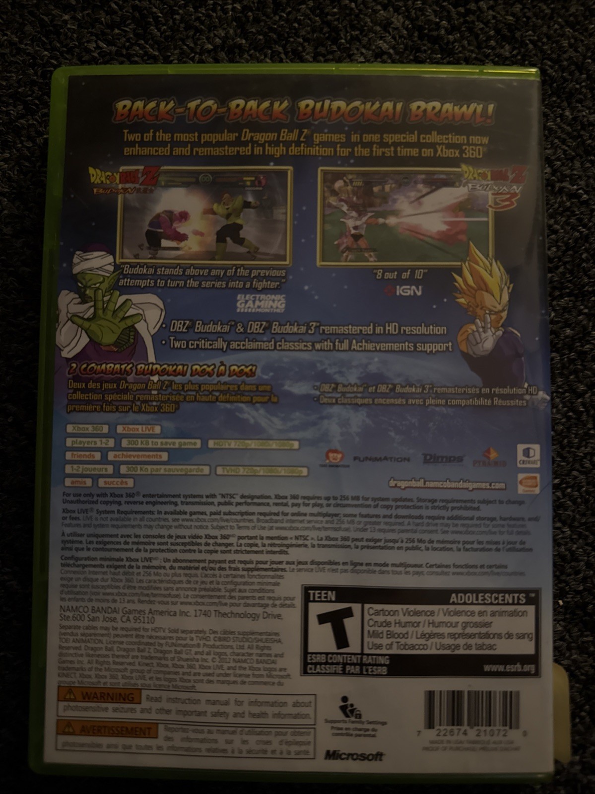 Dragon Ball Z: Budokai HD Collection -Xbox 360 (2012)