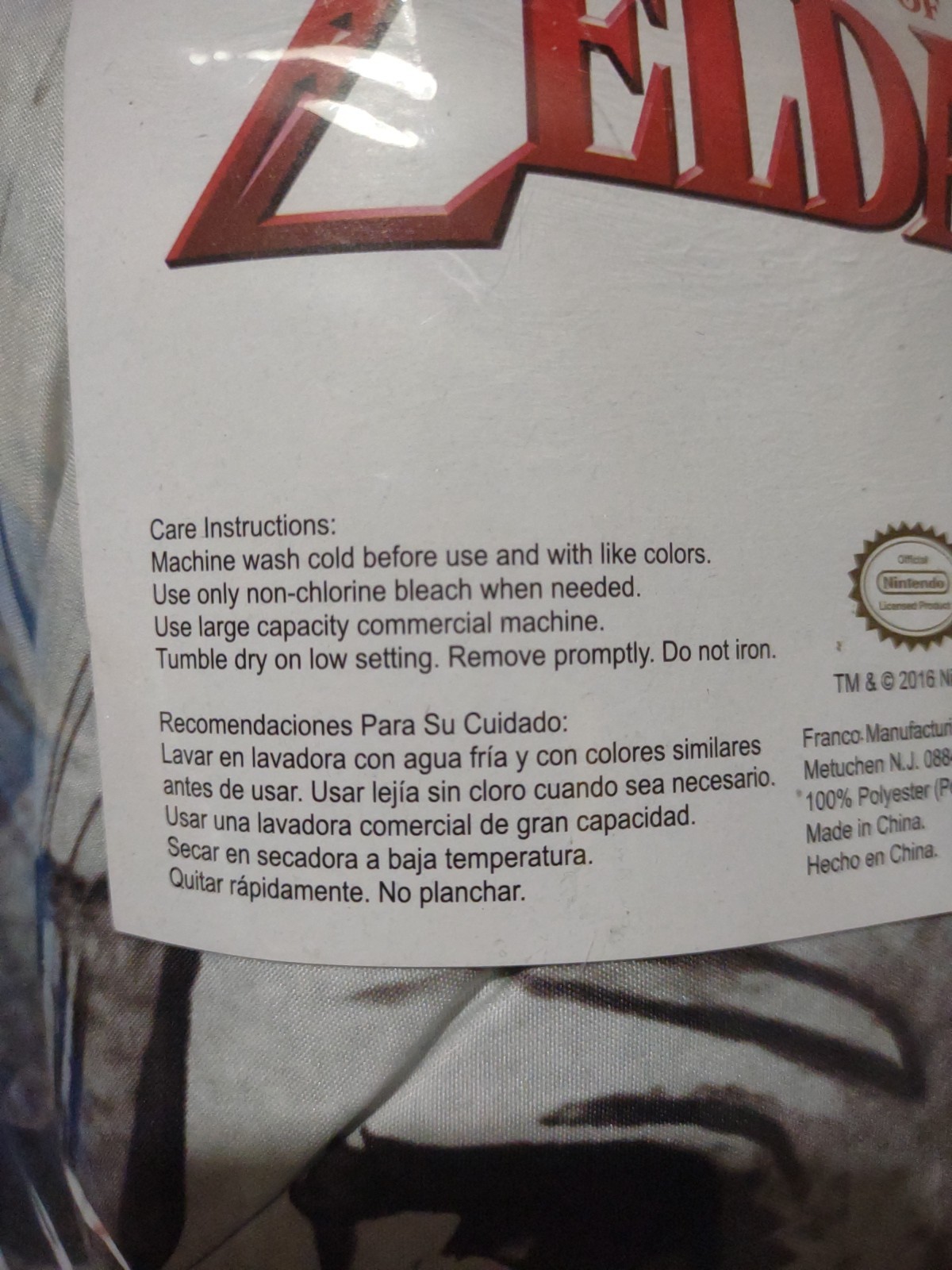The Legend Of Zelda Skyward Sword Comforter Nintendo Collectable Gaming Item New