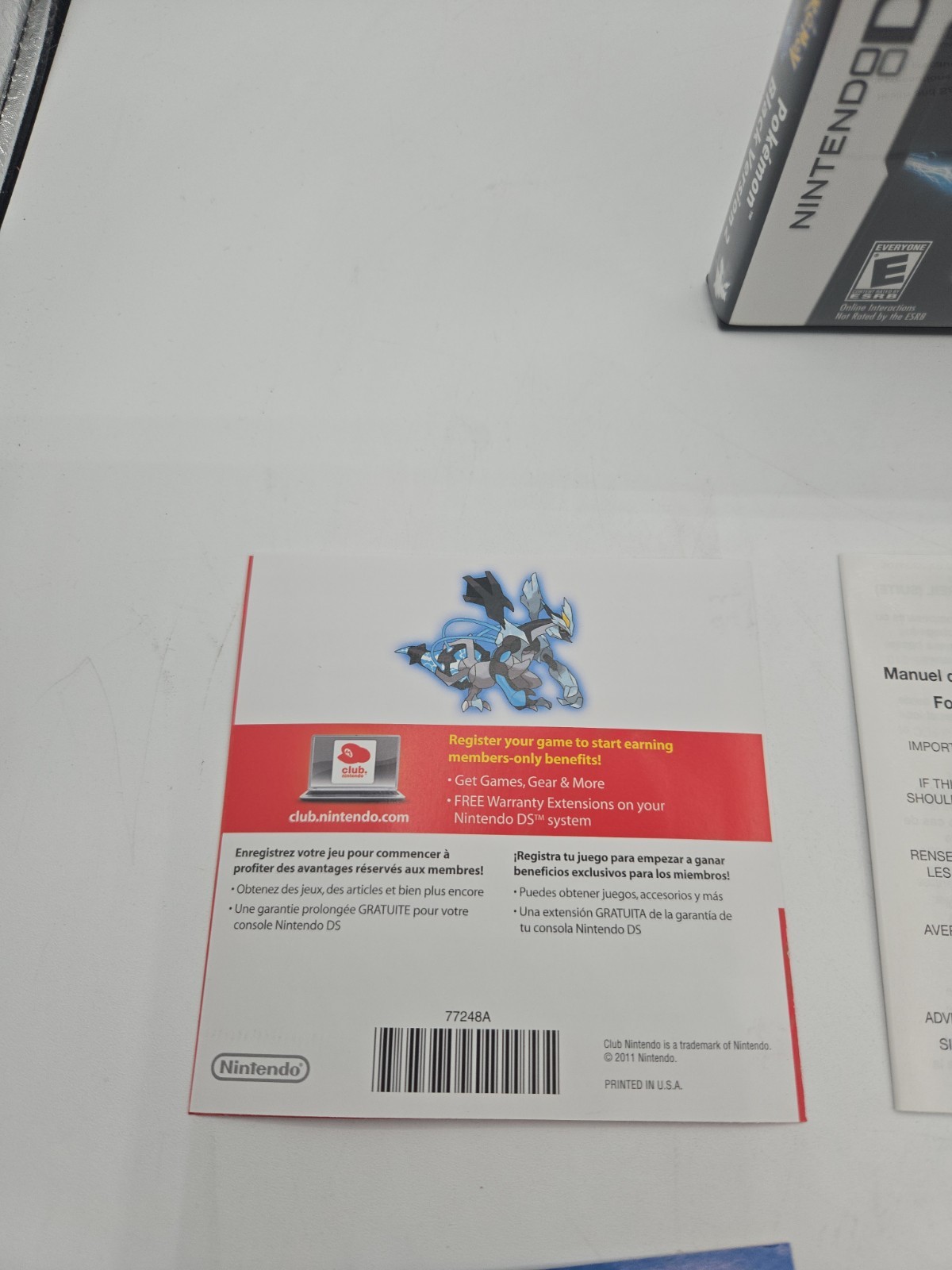 Pokemon: Black Version 2 (Nintendo DS) CIB W/All Inserts -Authentic👀 Clean🔥🔥