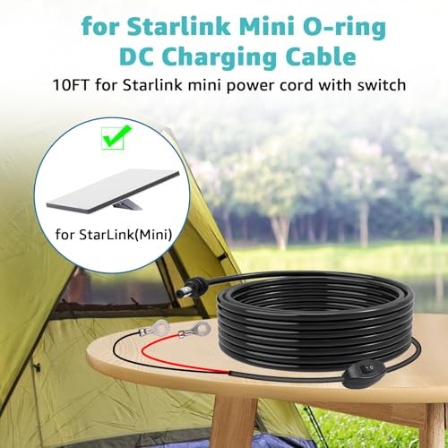 for Starlink Mini O-Ring DC Charging Cable – 16FT Replacement for Starlink