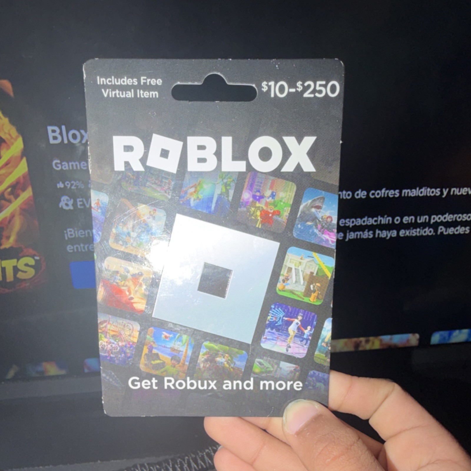 Roblox Prepaid Gaming Card $10-$250 Includes Free Virtual Item