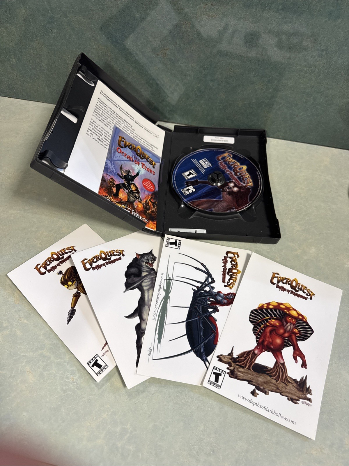 EverQuest: Depths of Darkhollow (PC, 2005) Expansion Pack with post cards