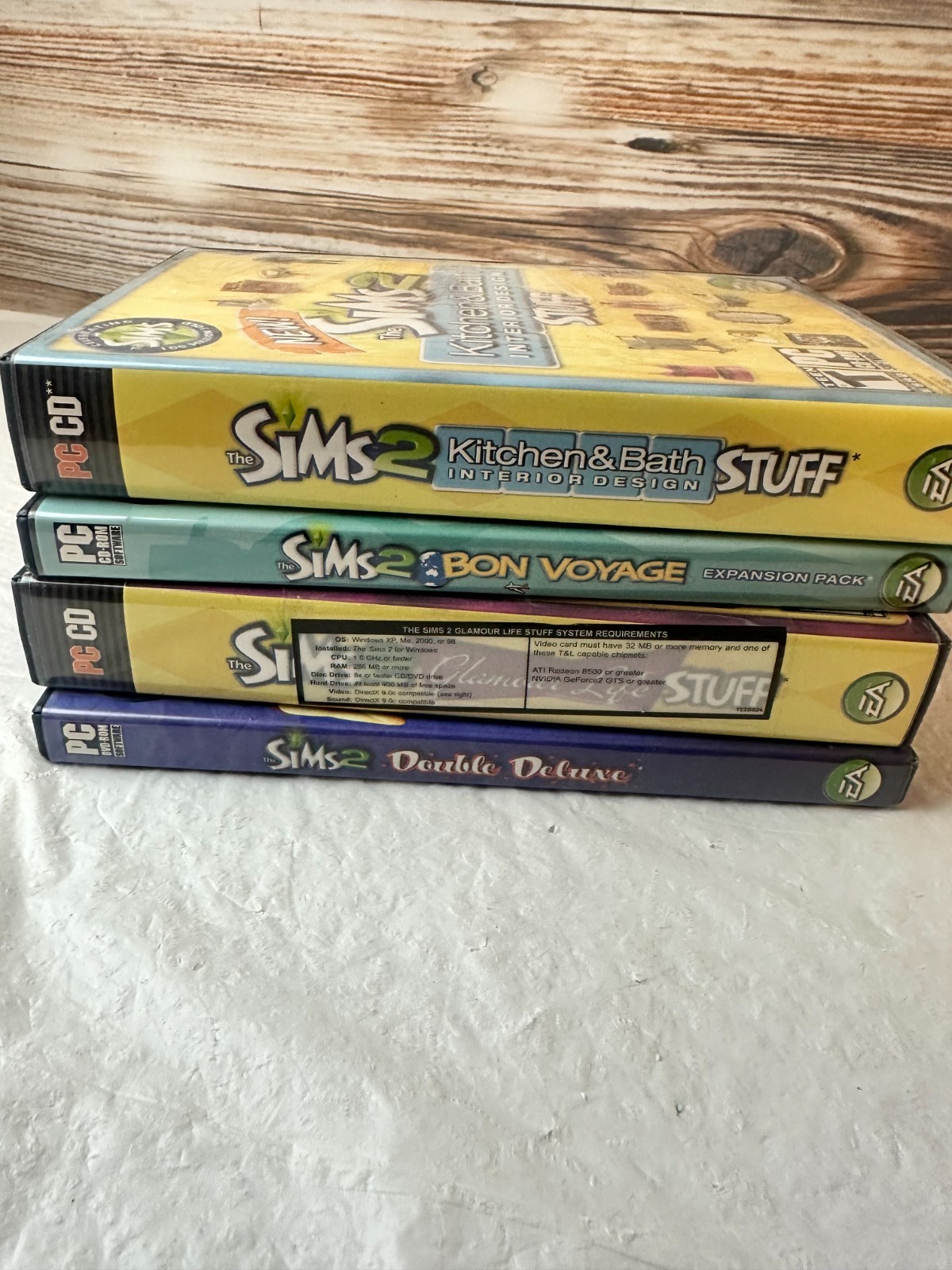 The Sims 2 Series PC Games Bon Voyage Double Deluxe Kitchen & Bath CDROMs Lot