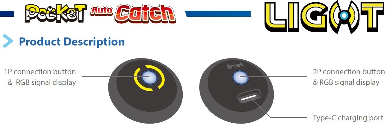 Brook Portable Auto Catch Light – Dual Accounts, Smallest Pocket Monster Pendant