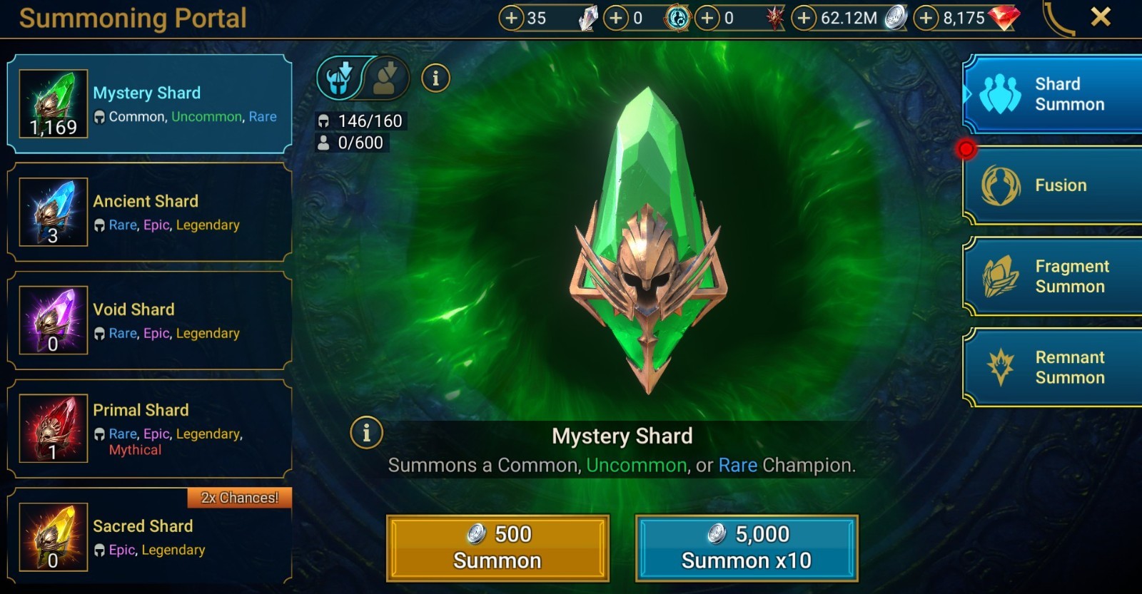 Raid Shadow Legends | Starter Mythical – Siegfrund : 95k energy / 28 Legendary