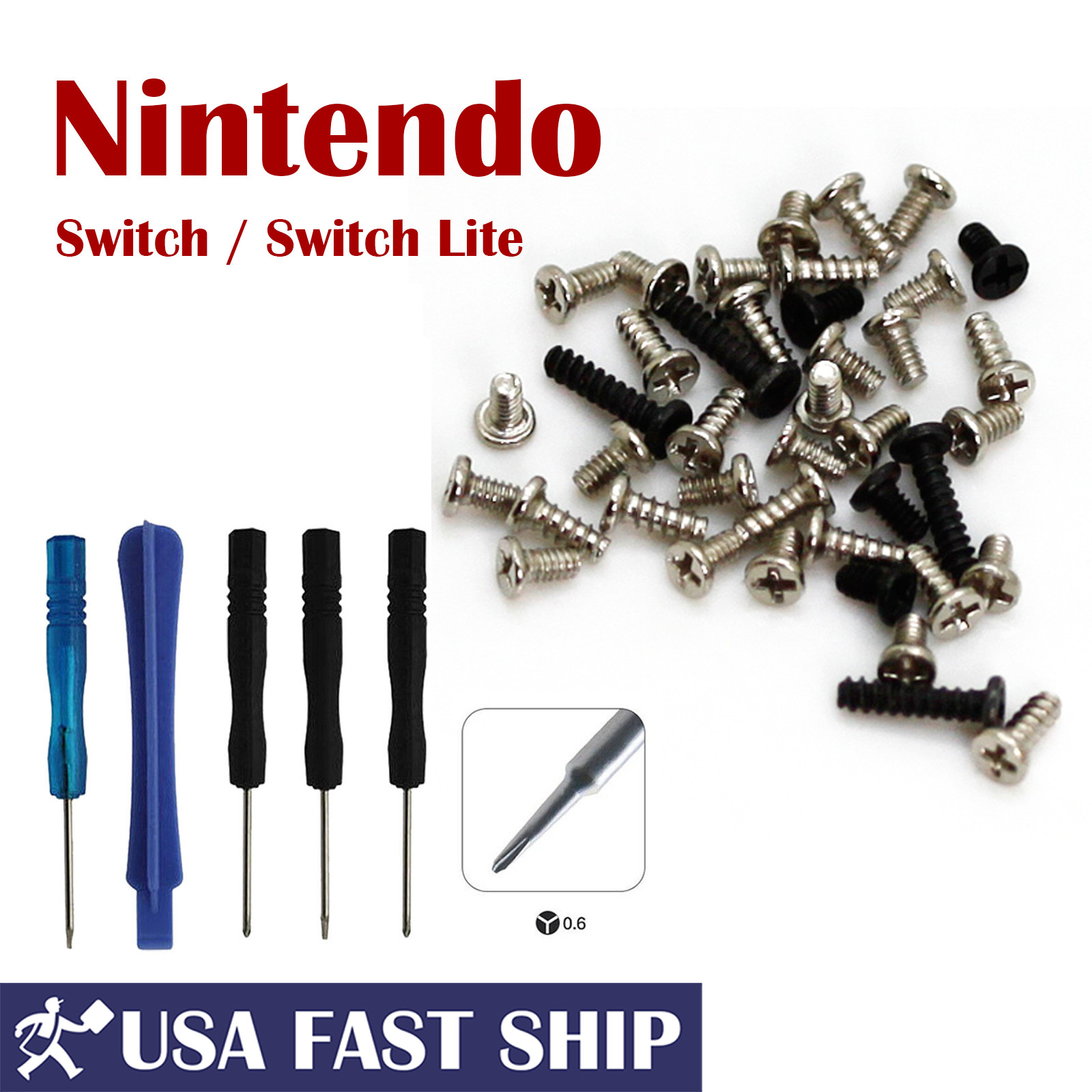 Full Housing Screws Set Screw Repair For Nintendo Switch / Lite Console Joycon