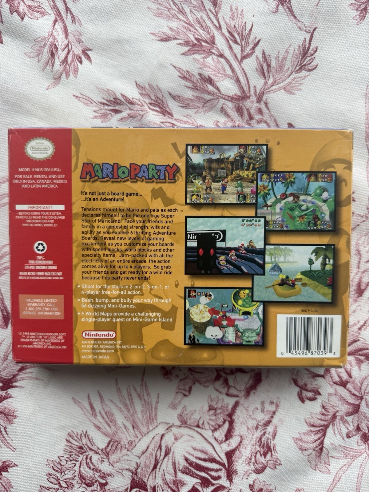 Mario Party 1 (Nintendo 64 N64) Complete in Box CIB READ
