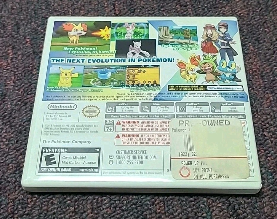 Pokemon X Garchomp Edition (Nintendo 3DS, 2013) *Case No Game*