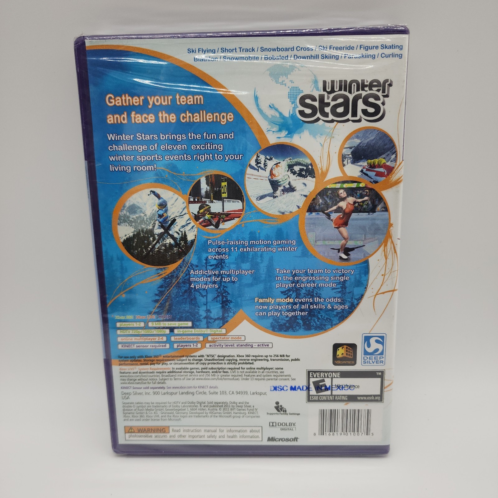WINTER STARS XBOX 360 KINECT – NEW FACTORY SEALED