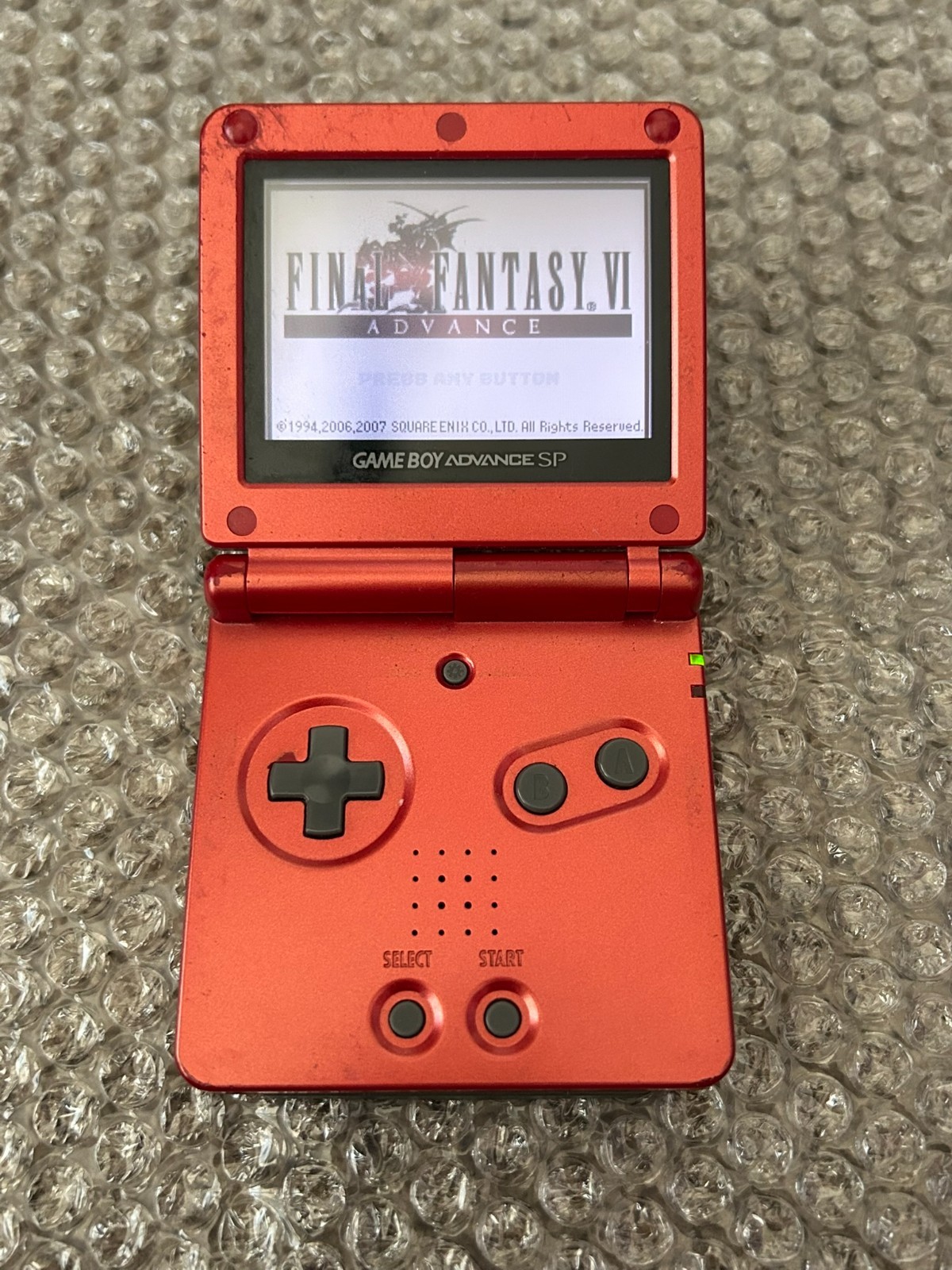 *READ* Nintendo Game Boy Advance SP Handheld System – Flame Red GBA Console