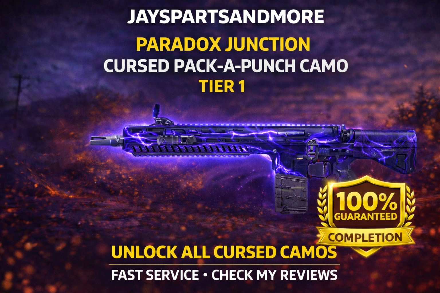 Paradox Junction Tier 1 Cursed Pack a Punch Camo FAST Black Ops 7 BO7 Zombies