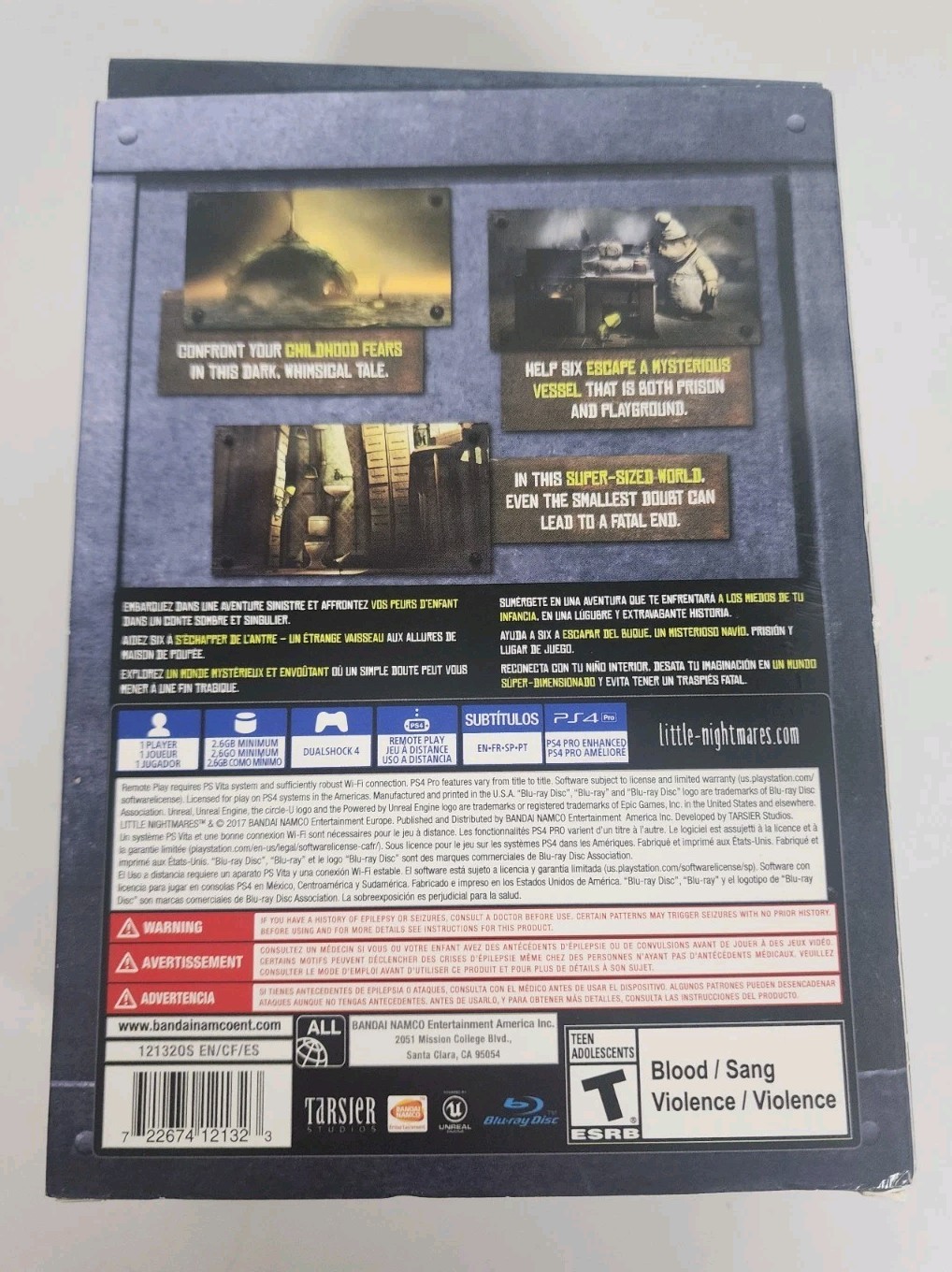 Little Nightmares Six Edition Figure Box Only! PS4 Bandai Namco Statue No Game